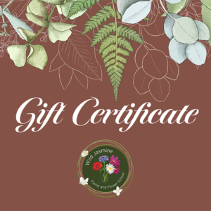 Surprise someone special with a Wild Jasmine Gift Card, the unique present that unlocks a world of floral delights and creative experiences.